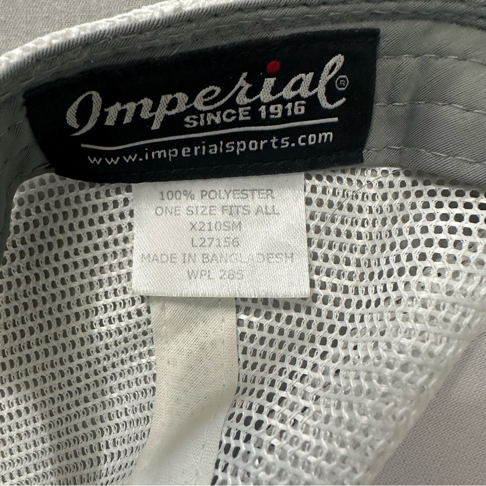 Imperial Texas Hat Trucker Cap Burnt Orange White Mesh Snapback Retro Script - Picture 3 of 7